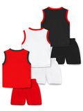 Trampoline Boys & Girls Graphic Printed T-shirt With Shorts (Pack of 3)