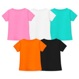 Trampoline Girls Half Sleeves Regular Fit T-Shirt (Pack of 5)