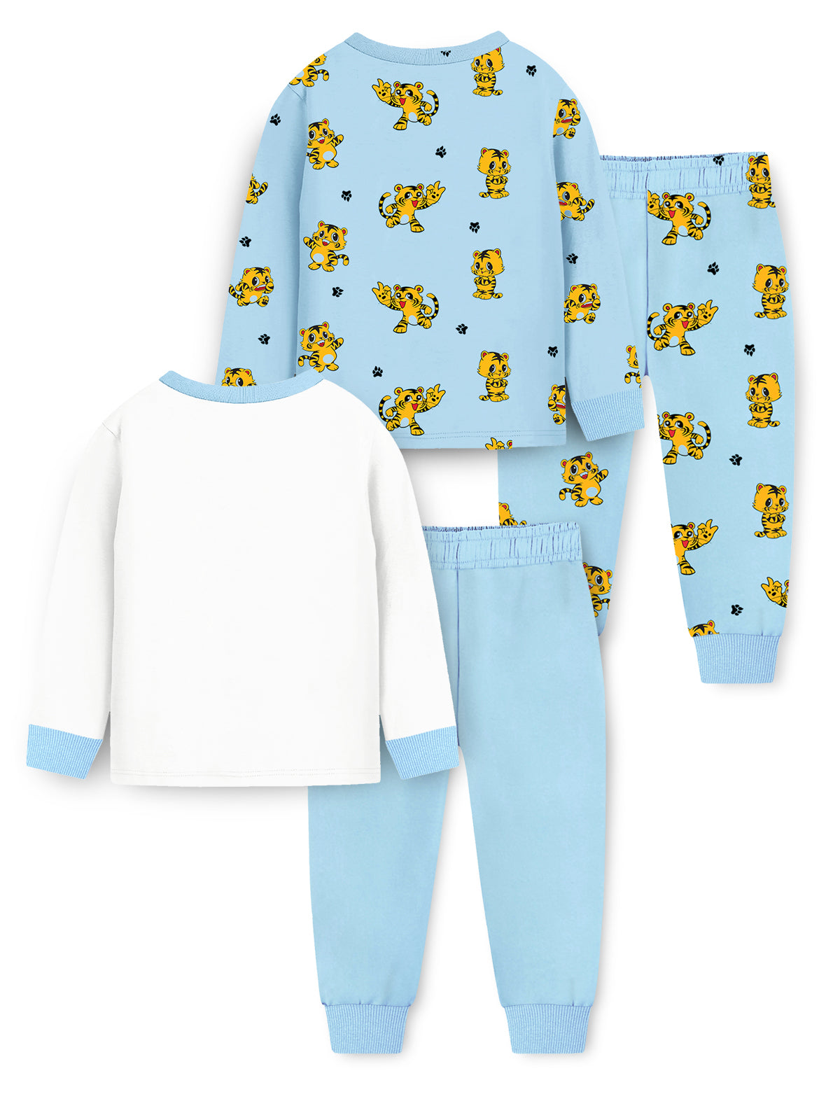 Trampoline Boys & Girls Printed T-Shirt With Pyjama Set Pack of 2