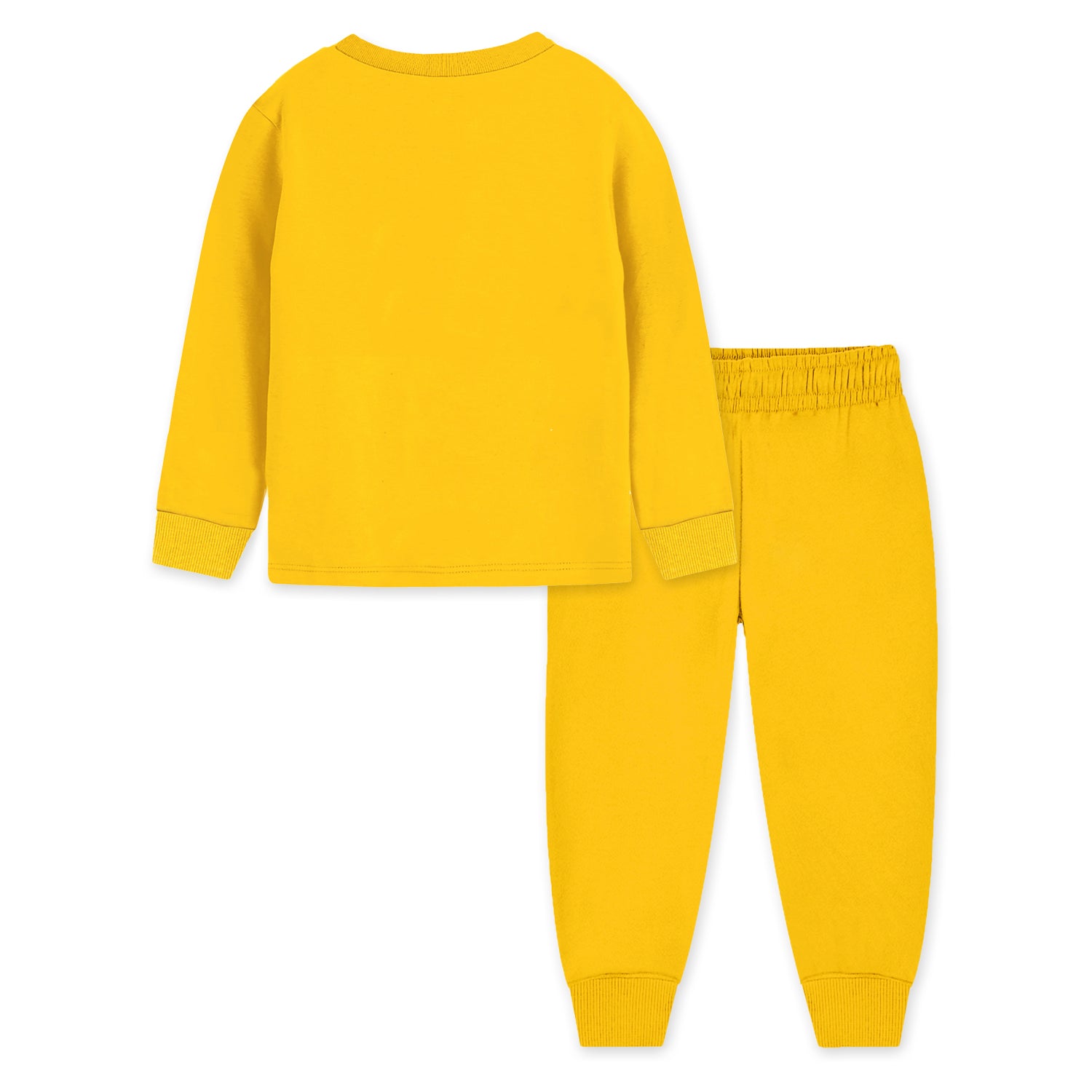 Trampoline Girls Yellow Printed Tshirt and Trackpant Set
