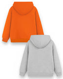Trampoline Fleece Knit Full Sleeves Wildcats & NYC Printed Winter Sweatshirt Pack of 2 - Orange Grey