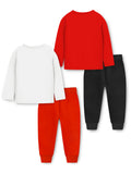 Trampoline Boys & Girls Printed Clothing Set Pack of 2 Red,White