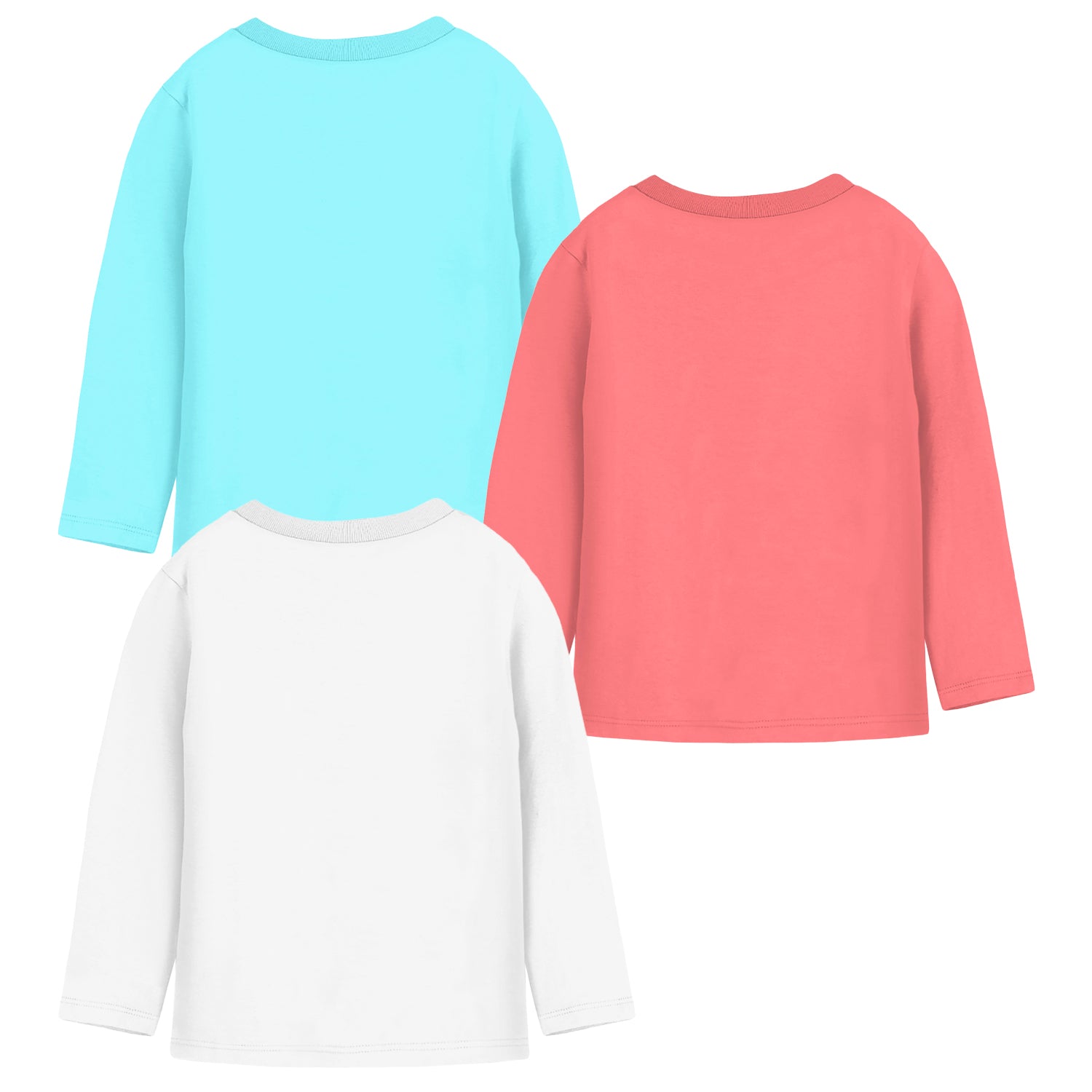 Trampoline Girls Full Sleeves Regular Fit T-Shirt (Pack of 3)