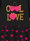 Trampoline Girls 3/4 Sleeve Midi Dress | Stylish Cotton Outfit with Cute Prints | Comfy, Breathable Everyday Wear for Kids | Pack of 1