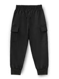 Trampoline Cotton Blend Knit Pack Of 3 Solid Cargo Joggers With Pockets - Blue,Grey & Black