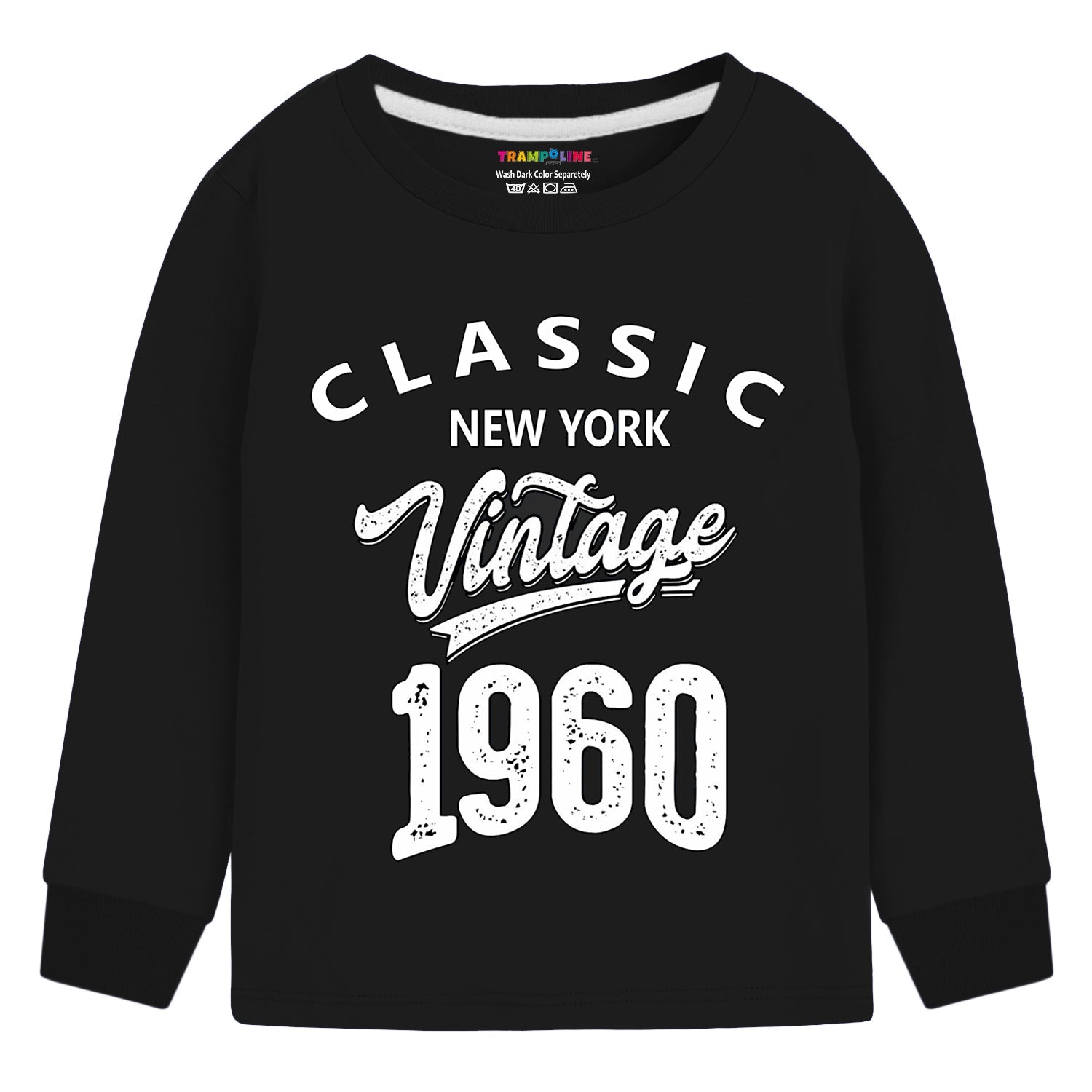Trampoline Cotton Blend Knit Full Sleeves Classic Text Printed Tee With Coordinating Joggers Set - Black