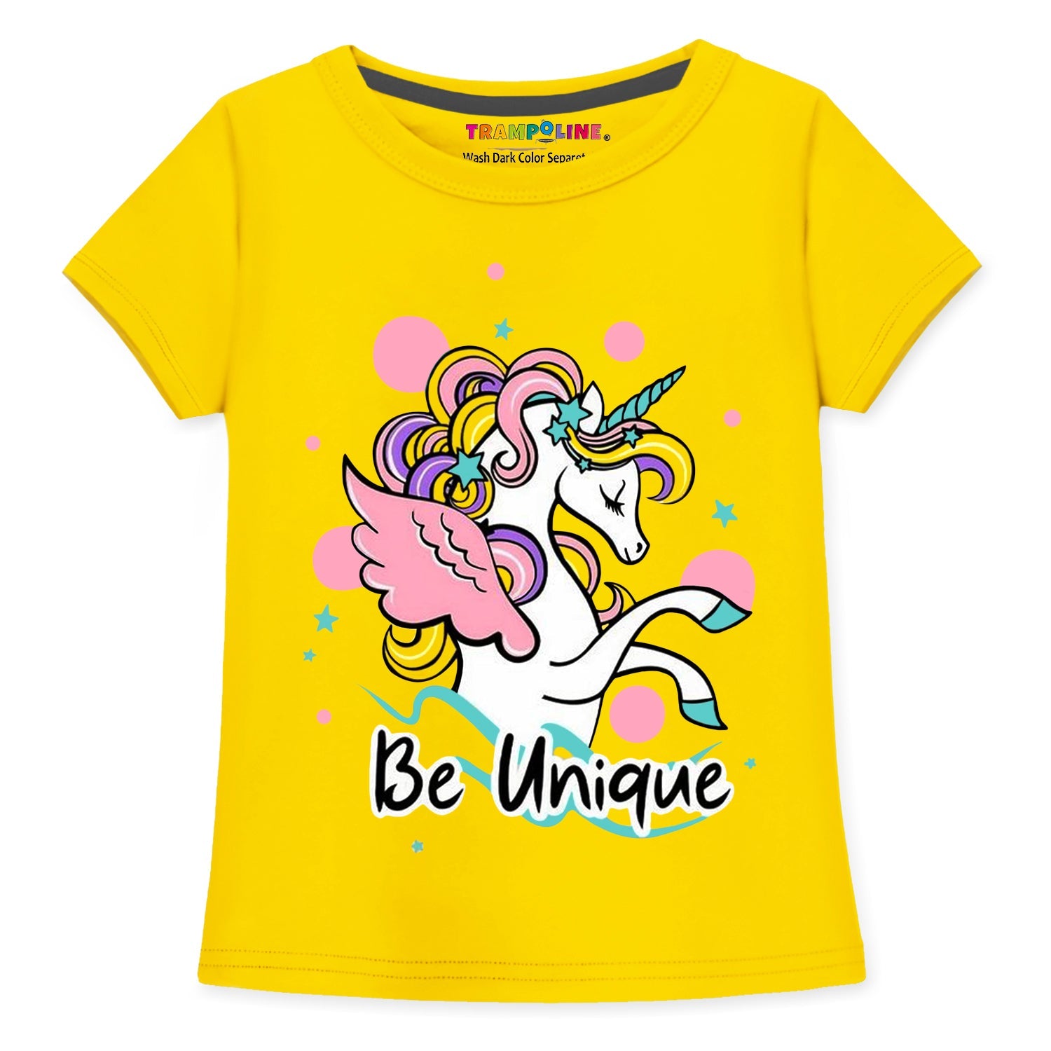 Trampoline Girls Pack Of 5 Graphic Printed Round Neck T-shirts