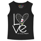 Trampoline Girls Printed Sleeveless T Shirt pack of 3