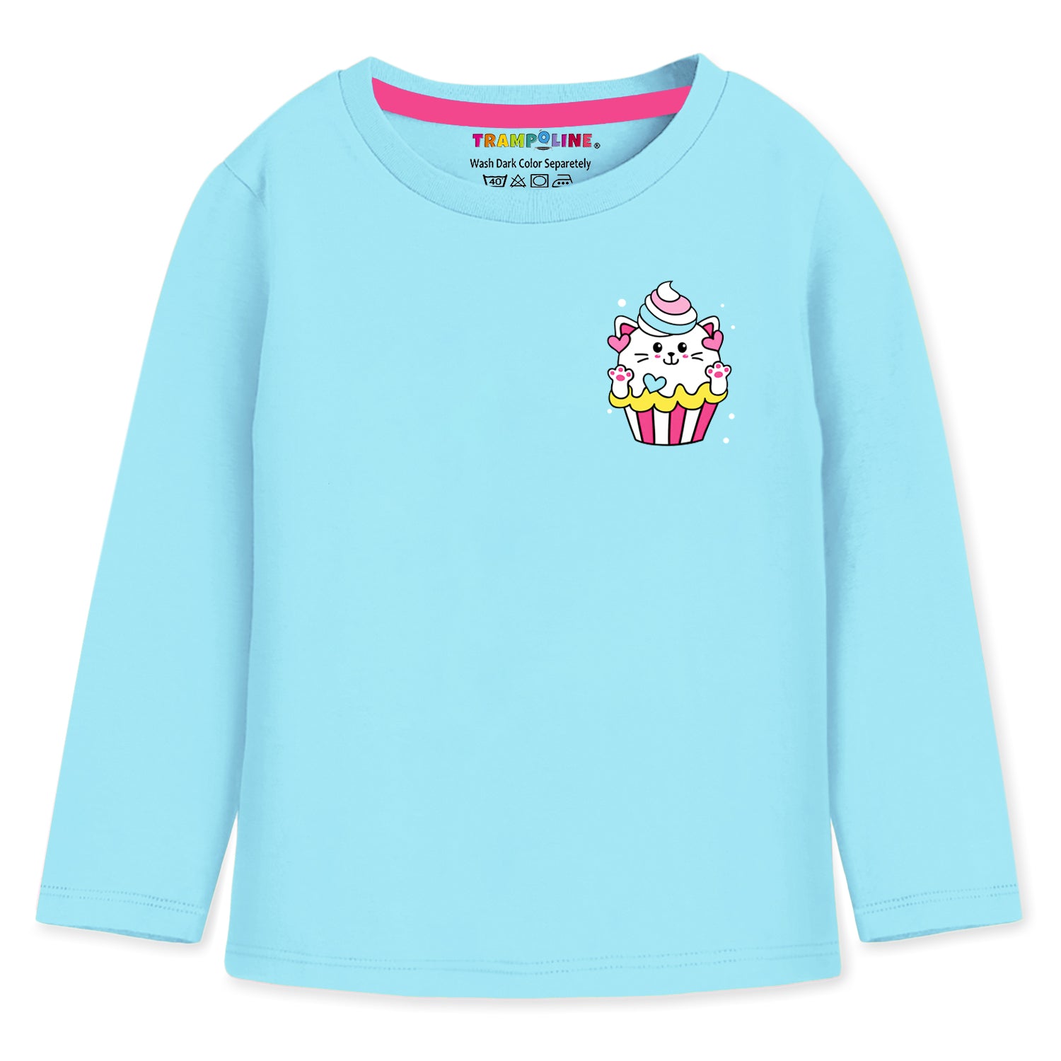 Trampoline Cotton Blend Knit Pack Of 5 Full Sleeves Share A Smile & Meow Text Printed Tees - Multi Colour