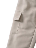 Trampoline Cotton Knit Terry Cargo Joggers With 4 Utility Pockets - Beige