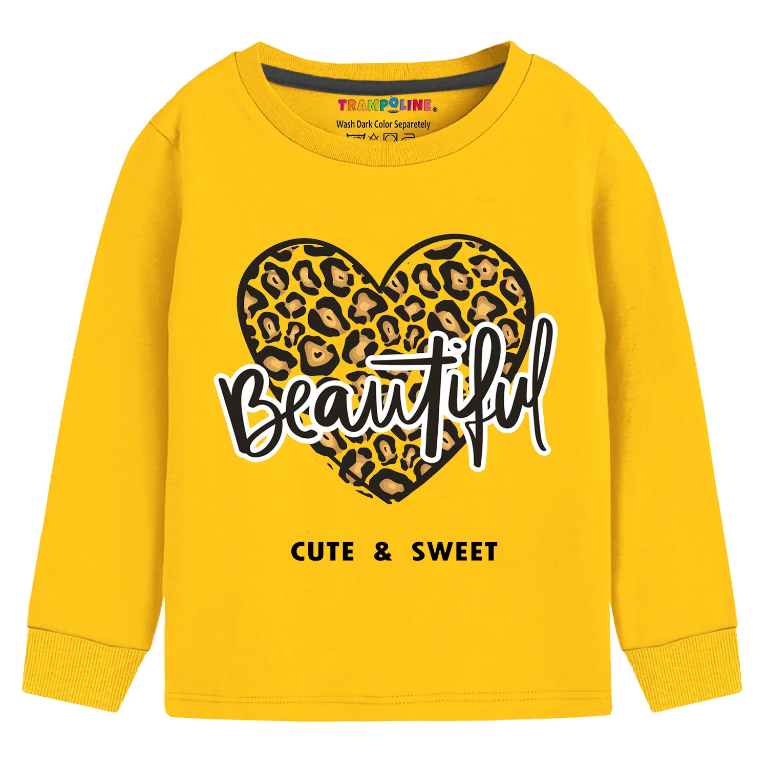 Trampoline Girls Yellow Printed Tshirt and Trackpant Set