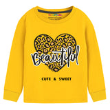 Trampoline Girls Yellow Printed Tshirt and Trackpant Set