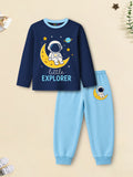 Trampoline Boys Cotton Blend Construction & Lion Print T-Shirt & Pyjama Set – Pack of 3 (Multi Colour)