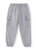 Trampoline Cotton Blend Knit Pack Of 2 Solid Joggers With Elastic Waistband & 2 Pocket- Charcoal Grey & Light Grey