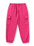 Trampoline Cotton Blend Knit Pack Of 2 Solid Cargo Joggers - Black & Pink