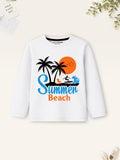 Trampoline Boys Cotton Blend Space, Beach & Sport Print Full Sleeve T-Shirts – Pack of 5 (Multi Colour)