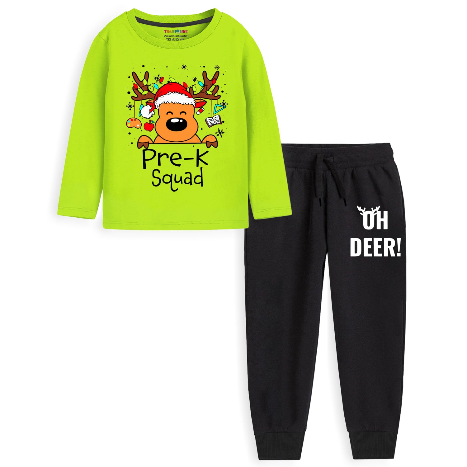 Trampoline Baby Boys & Girls Casual Clothing Set Pack of 2 Green,Black