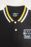 Trampoline Kids Cotton Blend Knit Half Sleeves Solid  Polo T-Shirt - Black