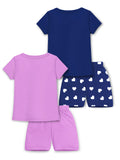 Trampoline Girls Printed T-shirt & Short Set Pack of 2