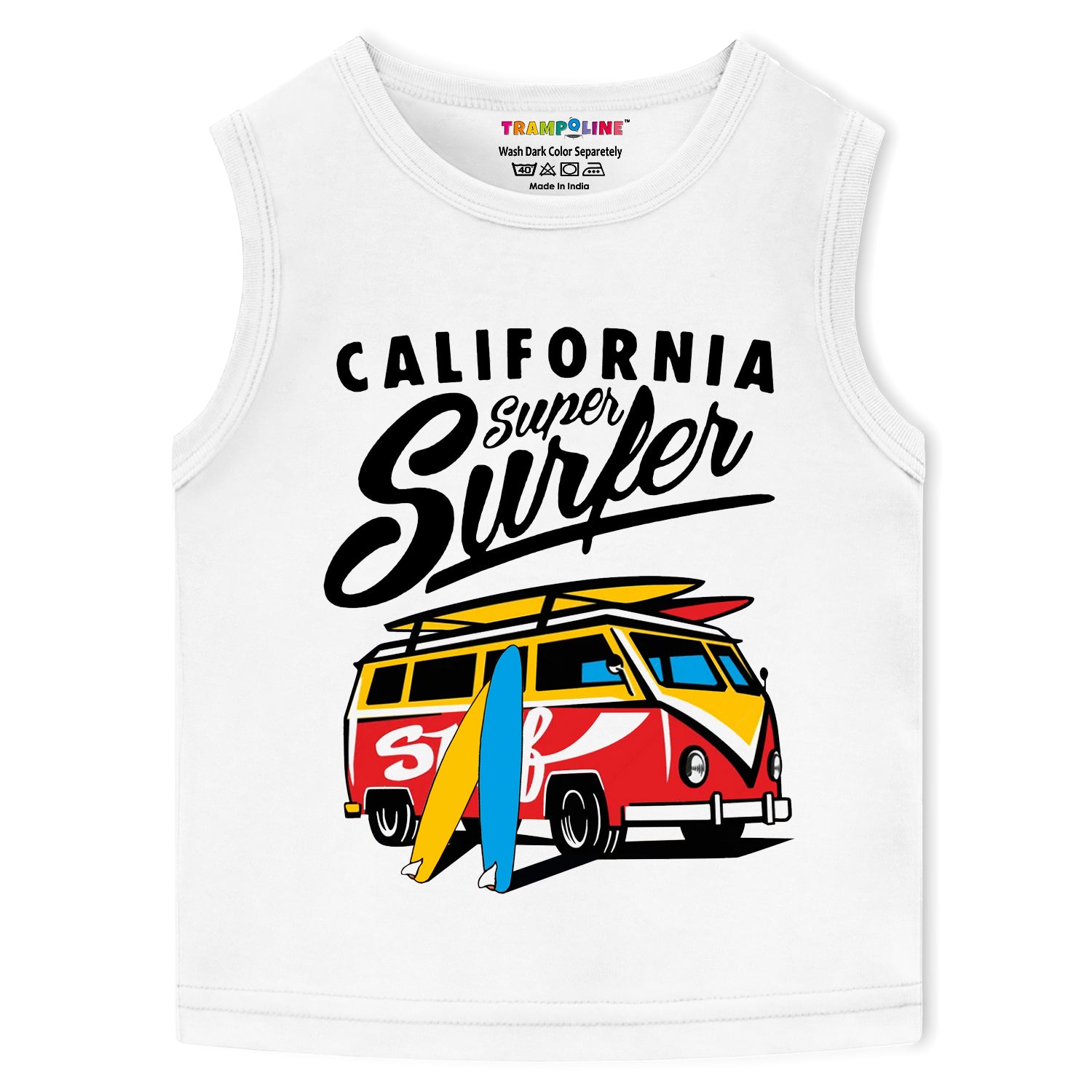 Trampoline Boys & Girls Printed Sleeveless T Shirt pack of 5