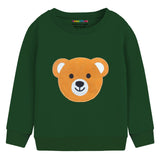Trampoline Cotton Blend Knit Pack Of 2 Full Sleeves Bear & Penguin Patch Work Printed Tees - Green & Red