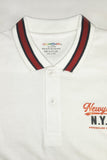 Trampoline Kids Cotton Blend Knit Half Sleeves Solid  Polo T-Shirt - White