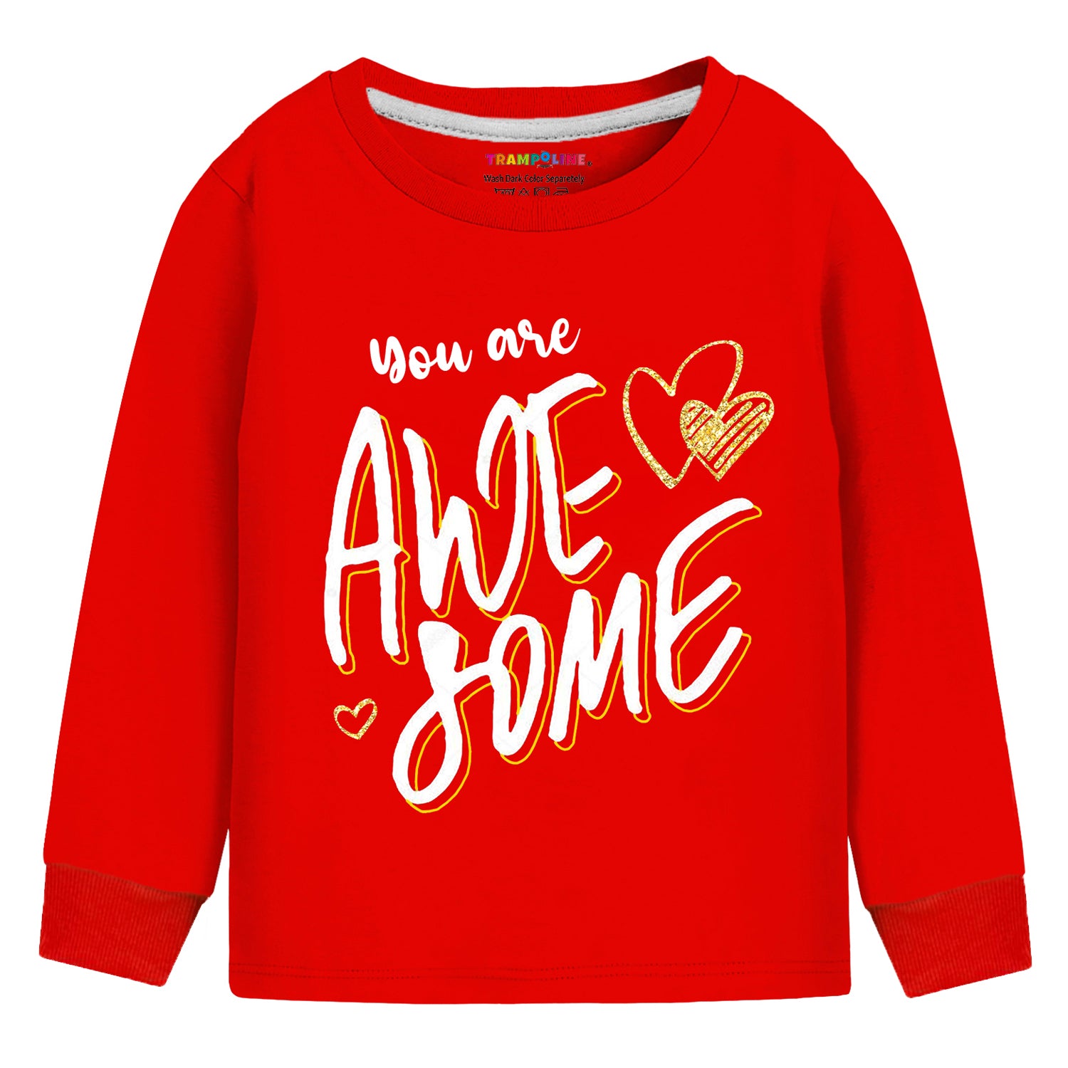 Trampoline Girls Red & Black Printed Tshirt and Trackpant Set
