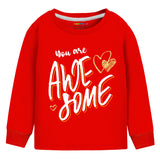 Trampoline Girls Red & Black Printed Tshirt and Trackpant Set