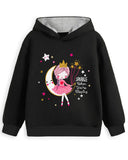 Trampoline Fleece Knit Full Sleeves Bee Mine Printed Winter Sweatshirt Pack Of 2 - Black Pink