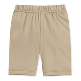 Trampoline Girls Cotton Lycra Solid Cycling Shorts Pack of 3 - beige