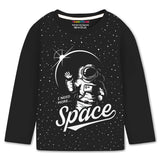 Trampoline Cotton Blend Knit Pack Of 3 Full Sleeves Bike & Space theme Printed Tees - Multi Colour