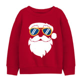 Trampoline Fleece Knit Full Sleeves Santa Claus Printed Winter Sweatshirt Pack of 2 - Black Red