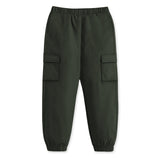 Trampoline Boys Woven Cargo Trousers Regular Fit with 4 Pockets (Army Green)