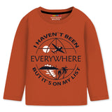 Trampoline Cotton Blend Knit Pack Of 3 Full Sleeves Text Printed Tees - Multi Colour