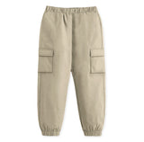 Trampoline Boys Woven Cargo Trousers Regular Fit with 4 Pockets (Beige)