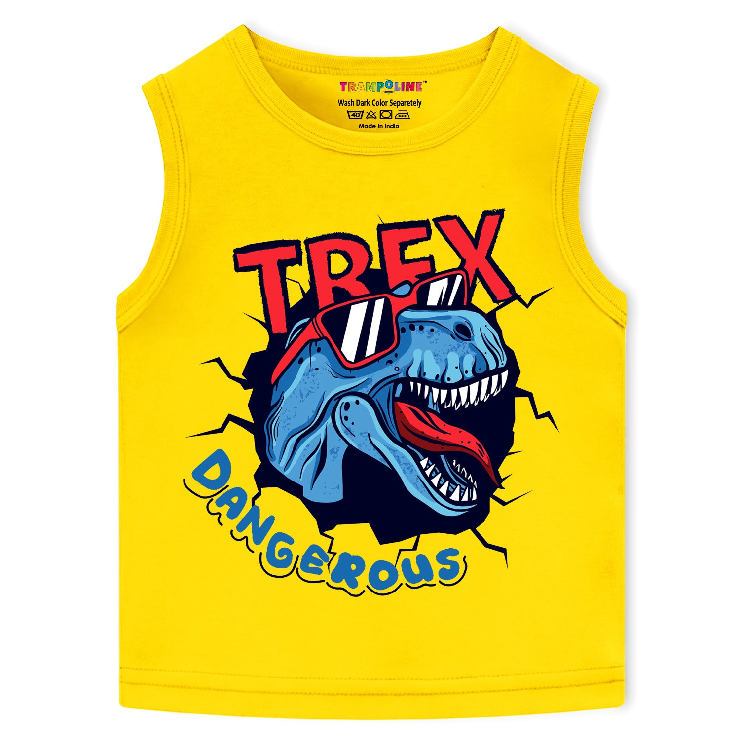 Trampoline Boys & Girls Printed Sleeveless T Shirt pack of 5