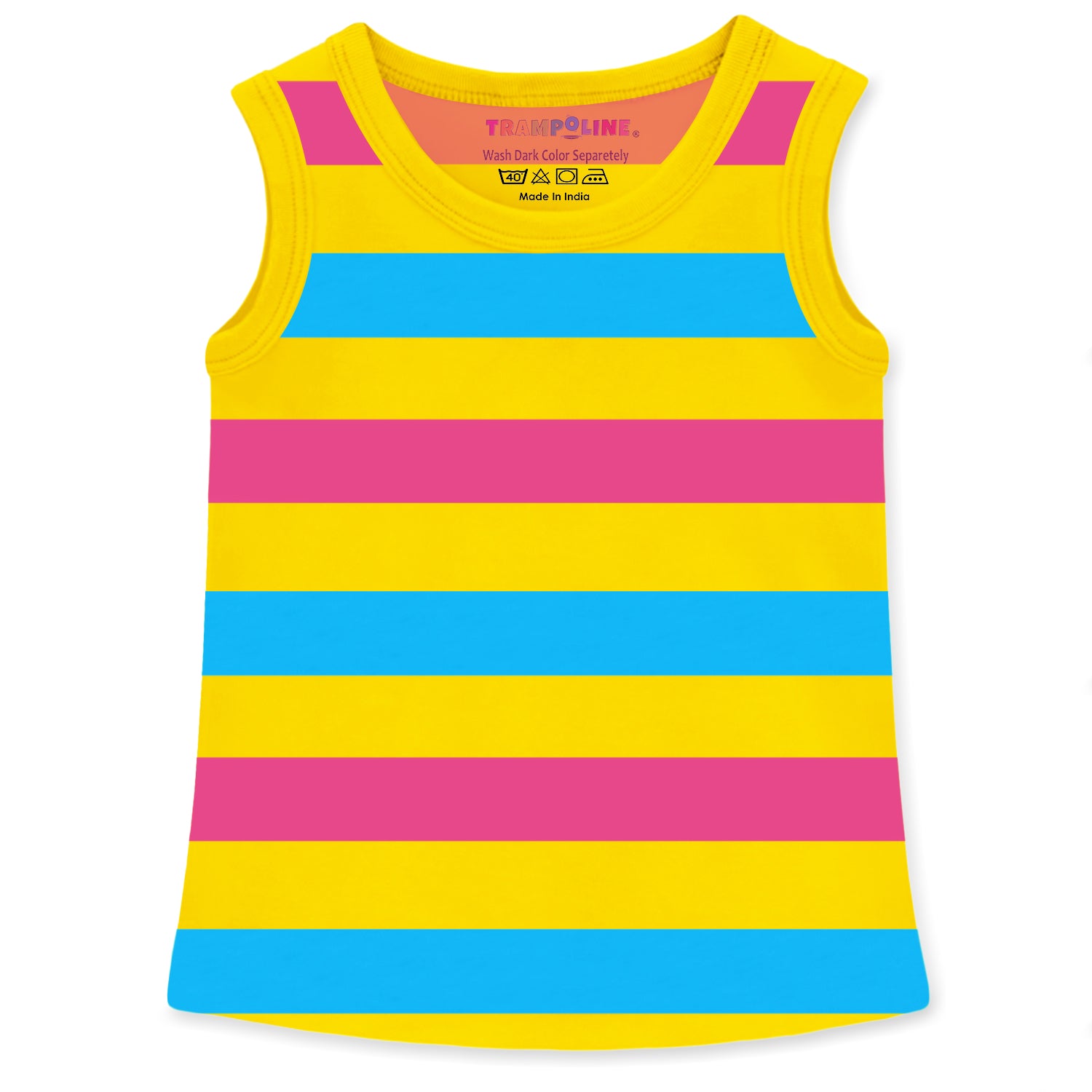 Trampoline Girls Sleeveless All Over Printed Printed T-Shirt Pack of 3