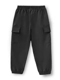 Trampoline Cotton Blend Knit Pack Of 2 Solid Cargo Joggers - Black & Pink
