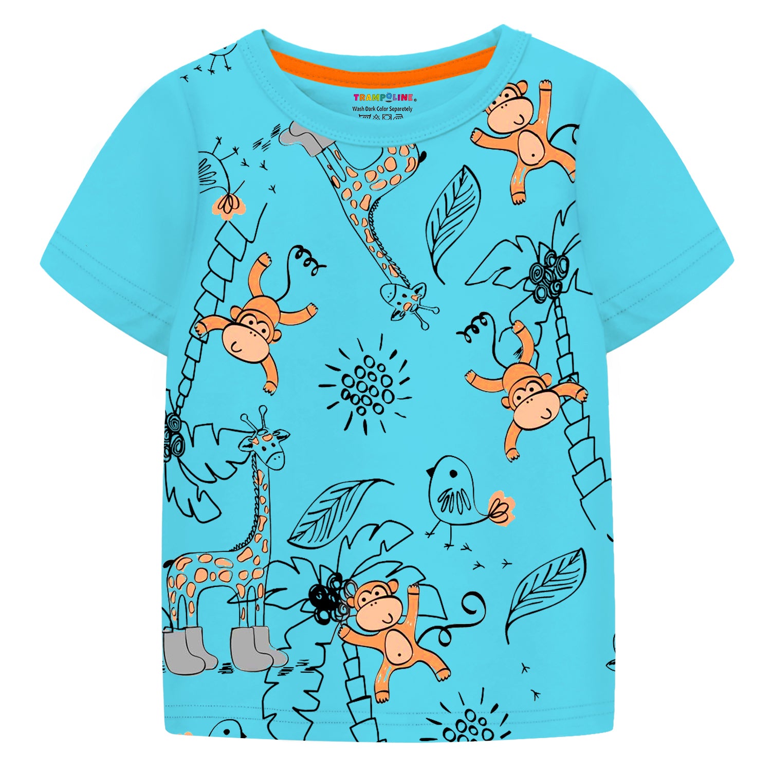 Trampoline Boys Graphic Print Half Sleeve T-Shirts Pack of 5