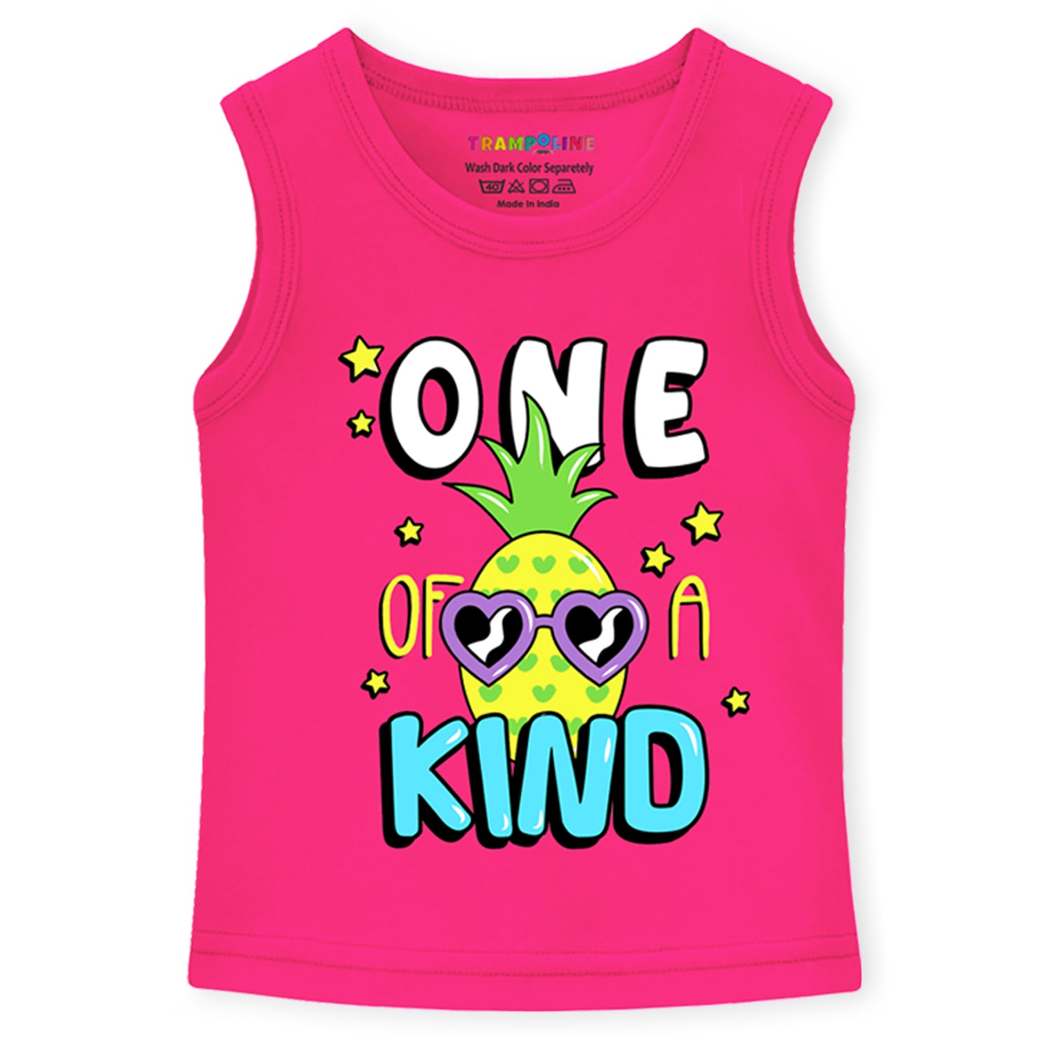Trampoline Girls Printed Sleeveless T-Shirt pack of 3