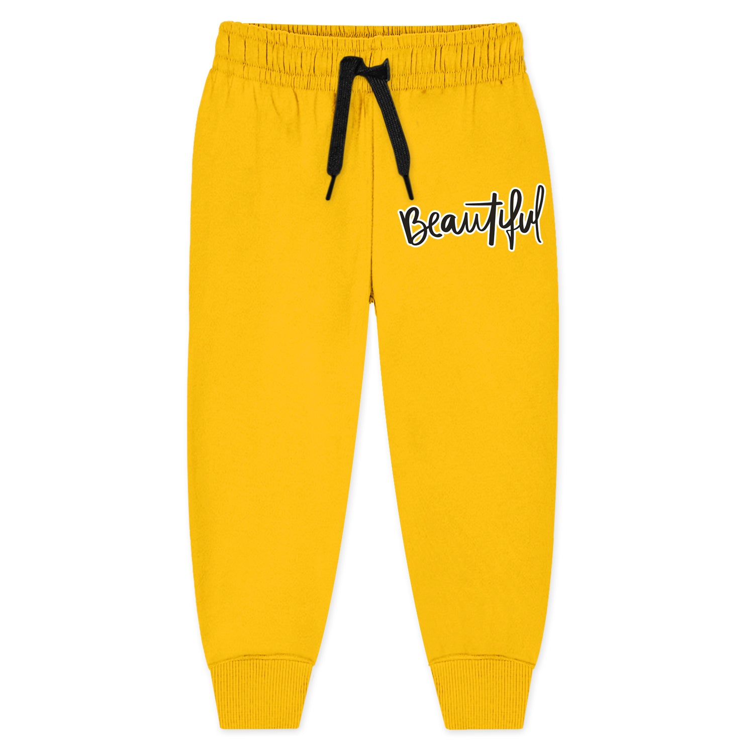 Trampoline Girls Yellow Printed Tshirt and Trackpant Set