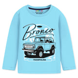 Trampoline Cotton Blend Knit Pack Of 3 Full Sleeves Text Printed Tees - Multi Colour