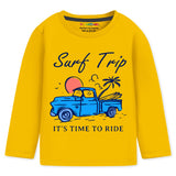 Trampoline Cotton Blend Knit Pack Of 3 Full Sleeves Adventure Printed Tees - Multi Colour