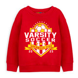 Trampoline Fleece Knit Full Sleeves Trampoline & Varsity Soccer Printed Winter Sweatshirt Pack of 2 - Multi Colour