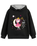 Trampoline Fleece Knit Full Sleeves Text Printed Winter Sweatshirt Pack of 2 - Black Purple