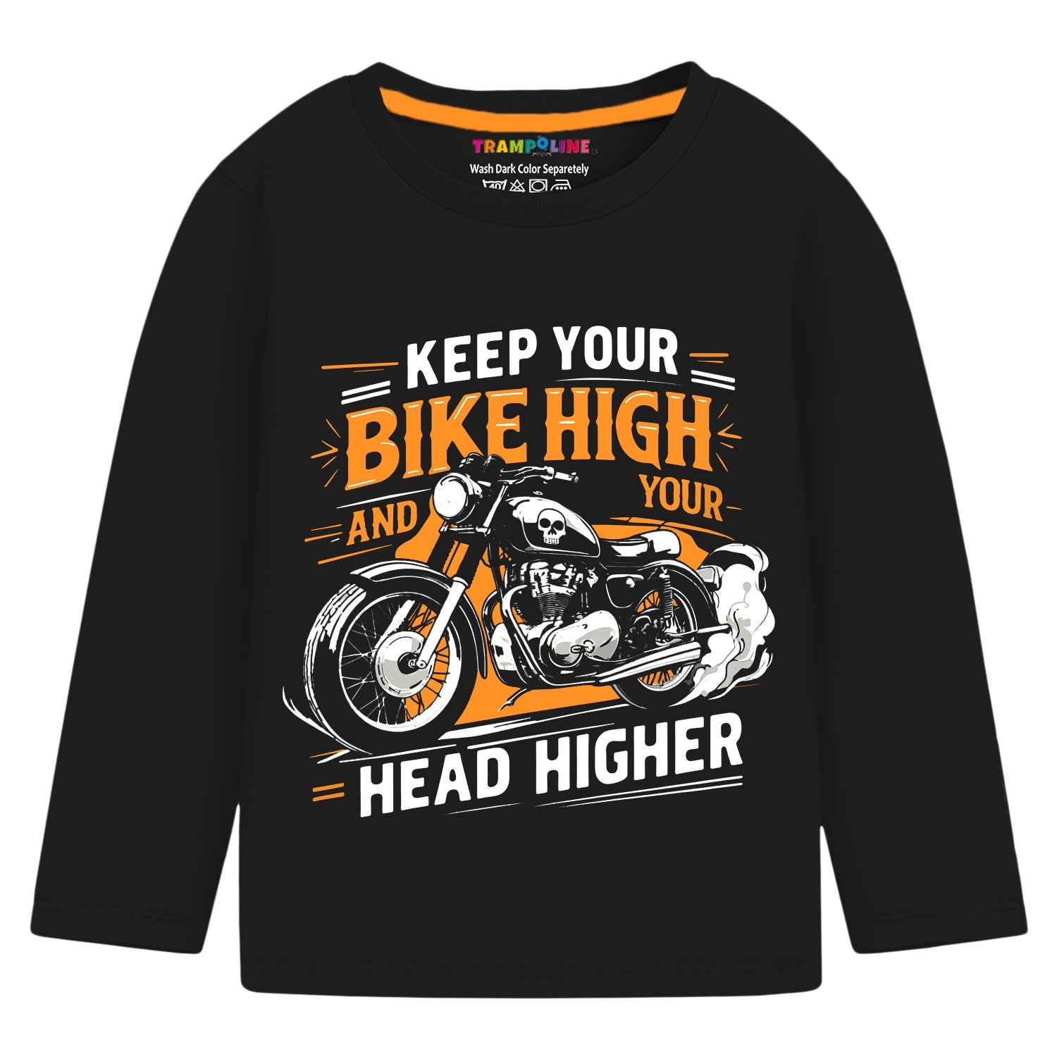 Trampoline Cotton Blend Knit Pack Of 3 Full Sleeves Text Printed Tees - Multi Colour