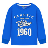 Trampoline Cotton Blend Knit Full Sleeves Typography Printed Tee With Track Pants Set - Blue