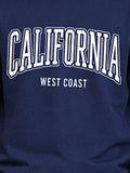 Trampoline Boys Cotton Blend California Print Hooded T-Shirt with Track Pants Set – Navy Blue