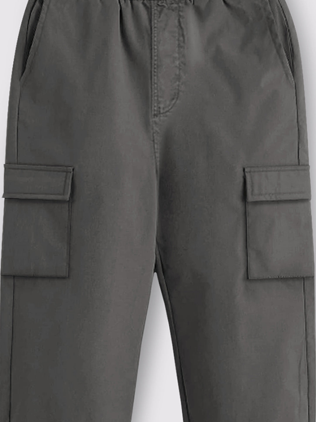 Trampoline Boys Woven Cargo Trousers Regular Fit with 4 Pockets (Grey)