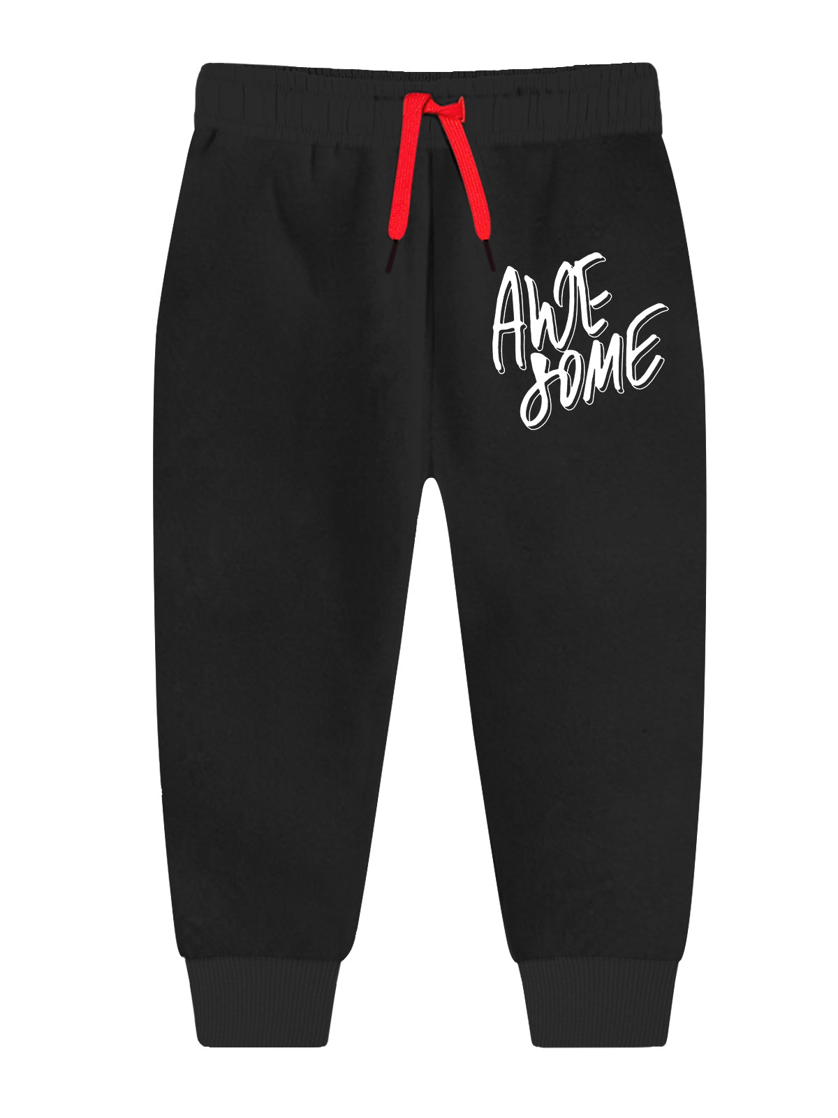 Trampoline Girls Red & Black Printed Tshirt and Trackpant Set